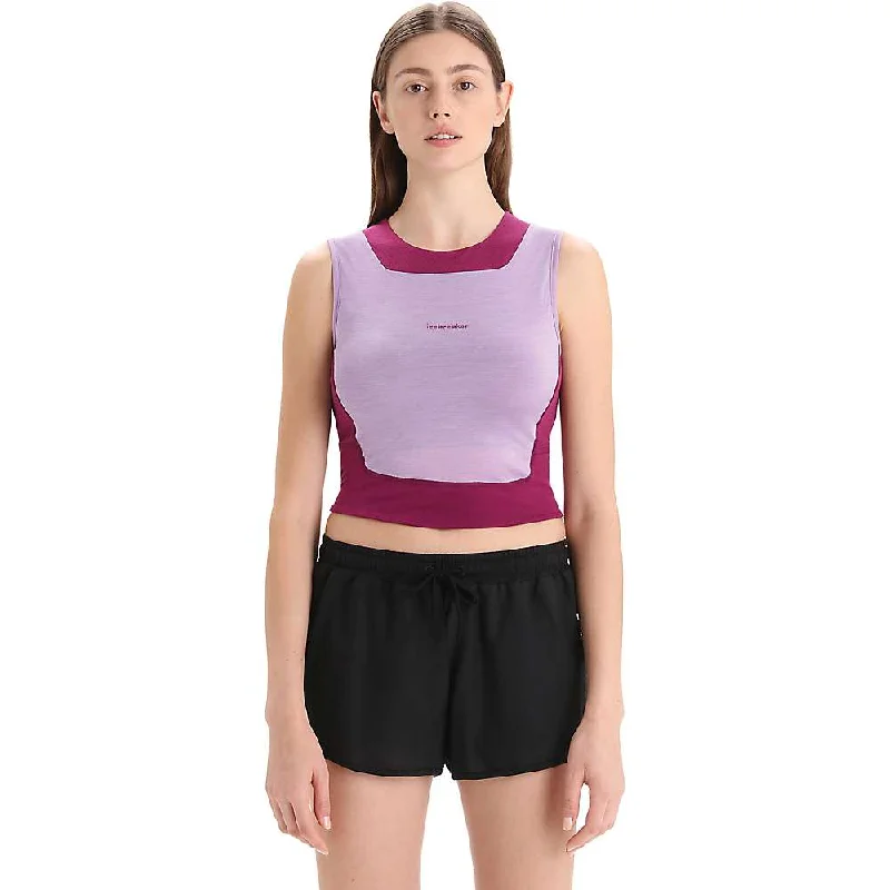 Men’s short-sleeve urge polos-Icebreaker Women's ZoneKnit Cropped Bra-Tank