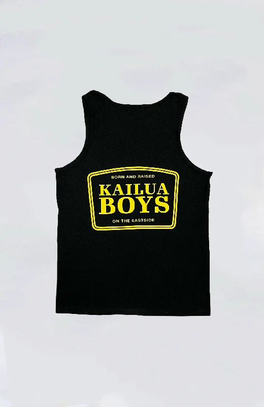 Men’s short-sleeve keel tops-Kailua Boys - KB Placard Heavyweight Tank Top