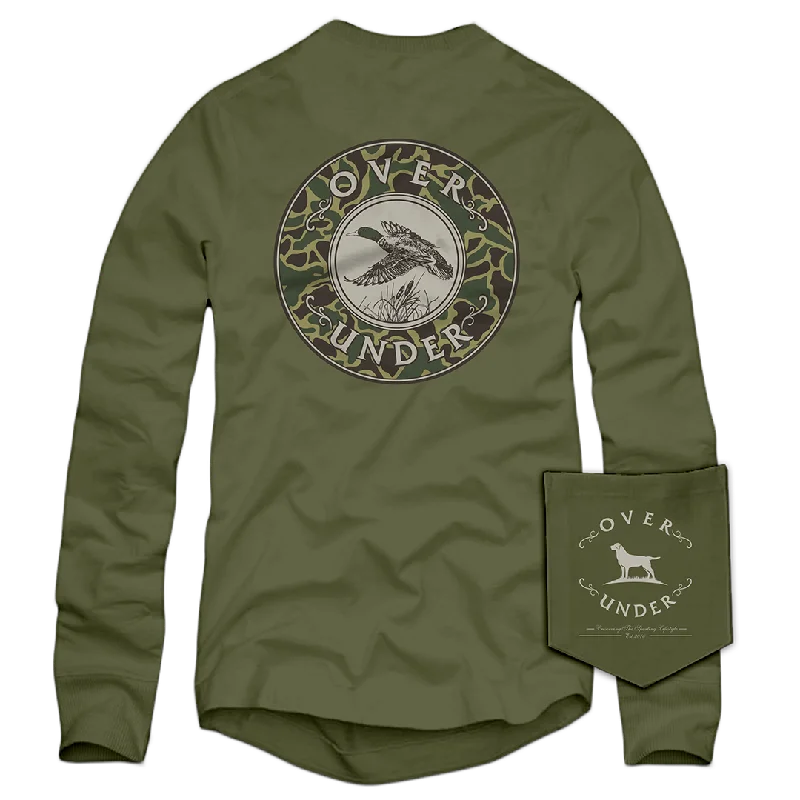 Men’s short-sleeve hark shirts-L/S Mallard Shoot II T-Shirt Moss