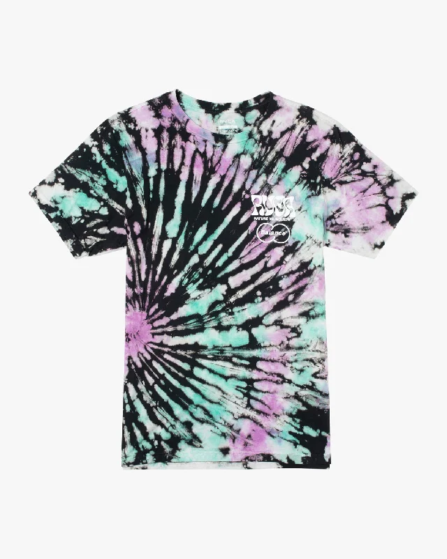 Men’s short-sleeve sate tops-Local Biz Tie-Dyed Tee - Black Tie Dye