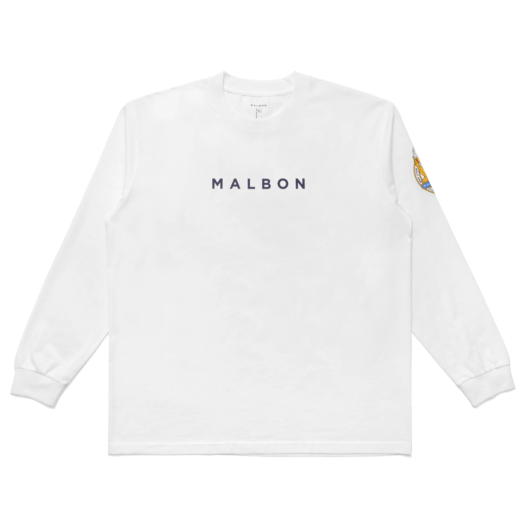 Men’s short-sleeve fizz shirts-Malbon - Golf & Cycle Ride LS Tee White