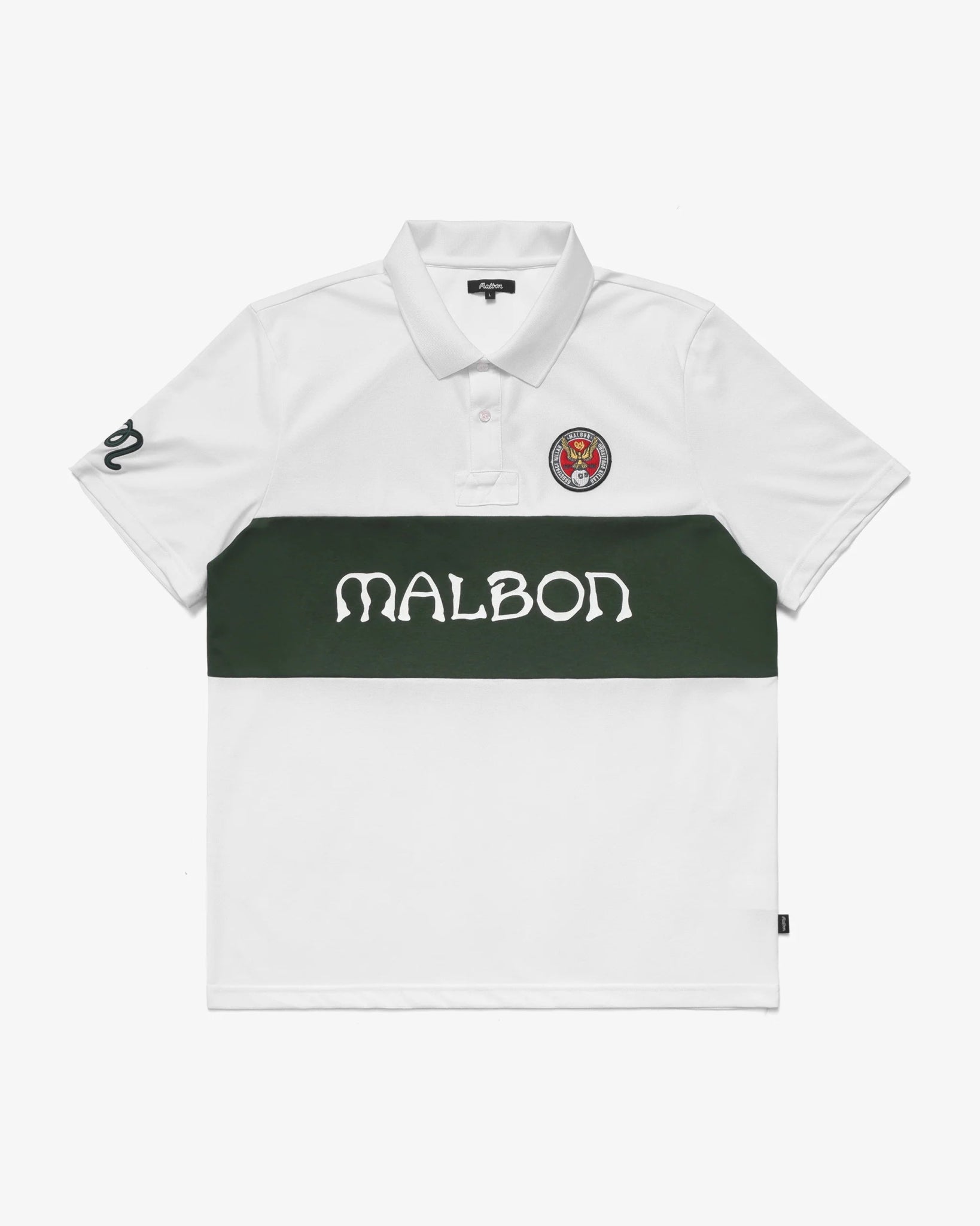 Men’s short-sleeve etch polos-Malbon - White Ghostface Killah Rugby Performance Polo