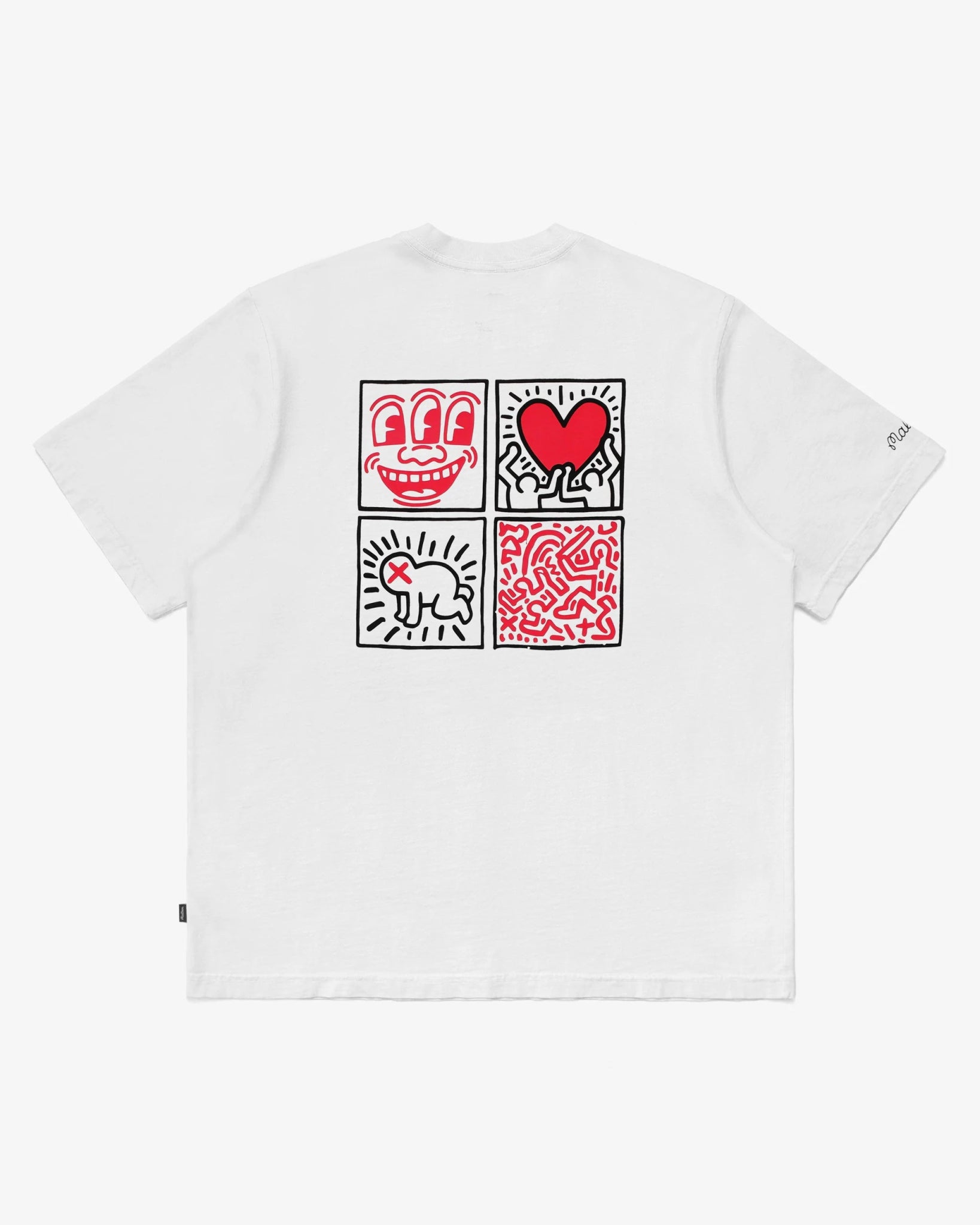 Men’s short-sleeve lilt tees-Malbon - White Keith Haring Pocket T-Shirt