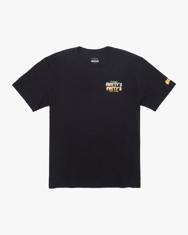 Men’s short-sleeve purl tees-Mattys Pattys North Shore Tee - Black