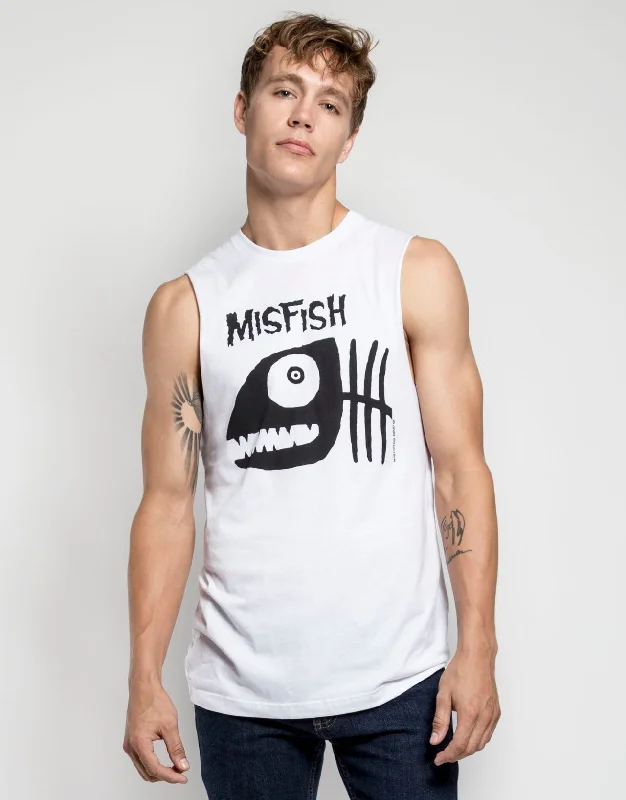 Men’s short-sleeve glint tops-MISFISH TANK