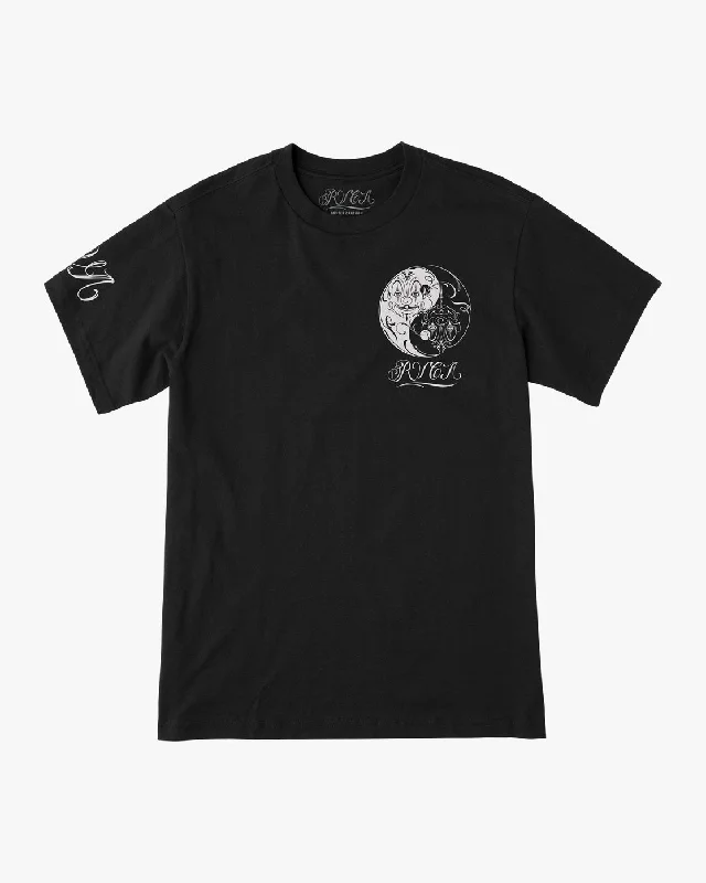 Men’s short-sleeve jolt shirts-Mister Cartoon Yin Yang Tee - Black