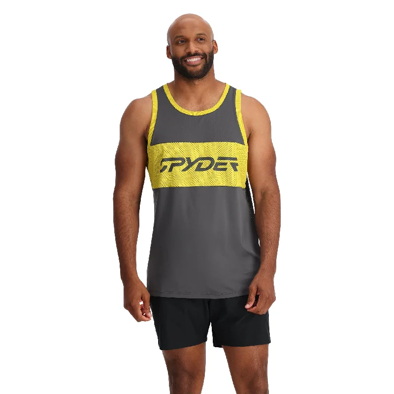 Men’s short-sleeve vent tees-Mens Olson Tank 50 UPF - Polar