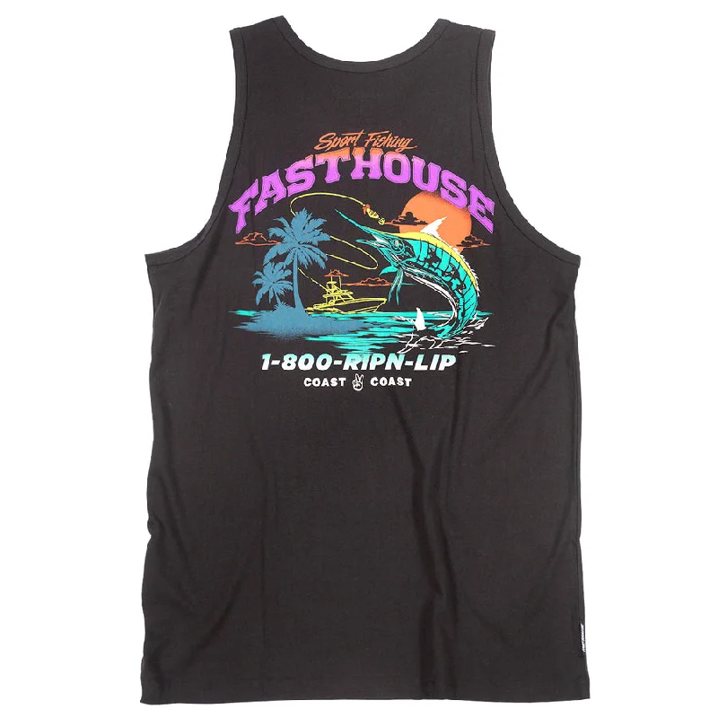 Men’s short-sleeve clod tops-Panama Tank - Black