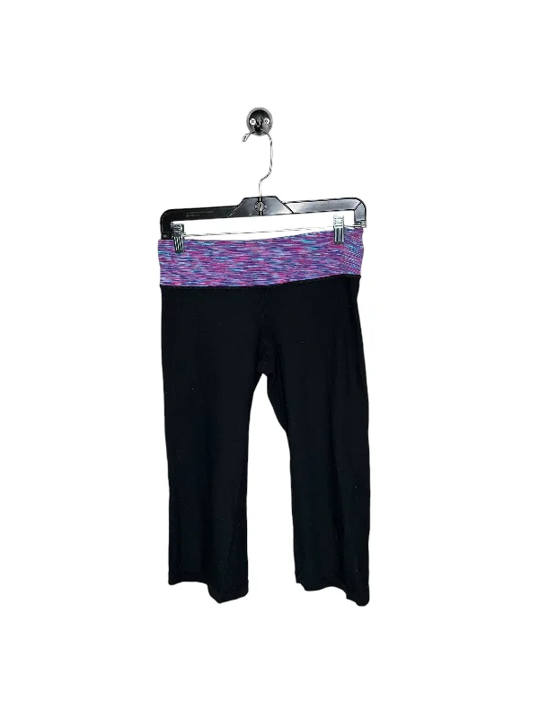 Men’s short-sleeve quid tops-Pants Leggings By Lululemon In Black & Purple, Size: 6