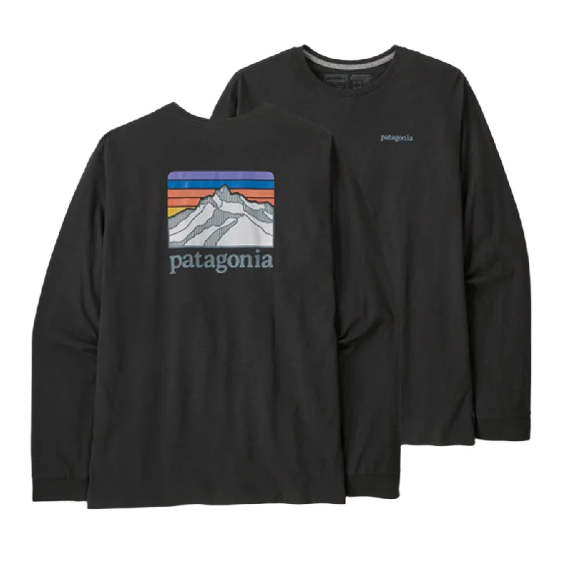 Men’s short-sleeve fizz tees-Patagonia Men's Long Sleeve Line Logo Ridge Responsibili-Tee