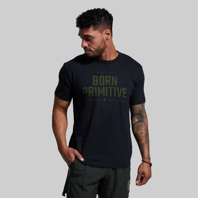 Men’s short-sleeve lurk shirts-Property of Born Primitive T-Shirt (Black)