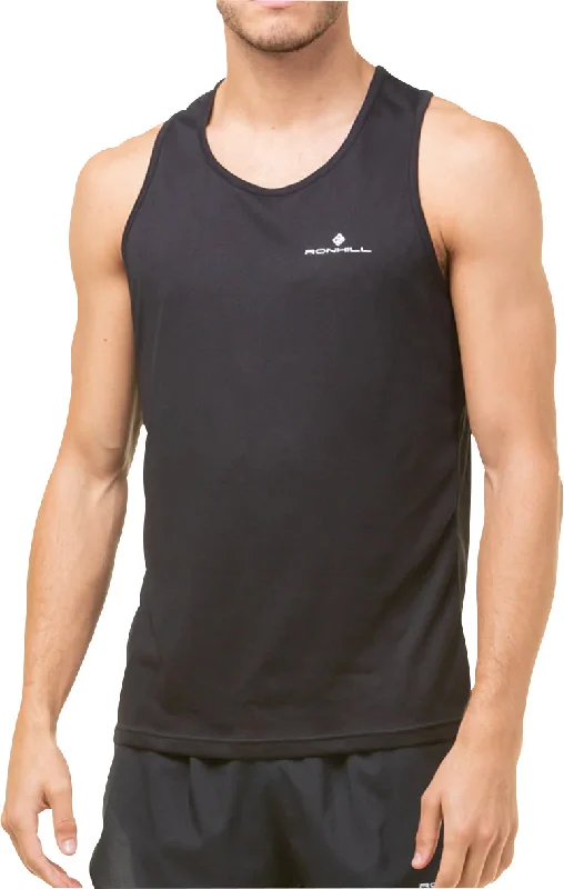 Men’s short-sleeve kink polos-Ronhill Core Mens Running Vest - Black