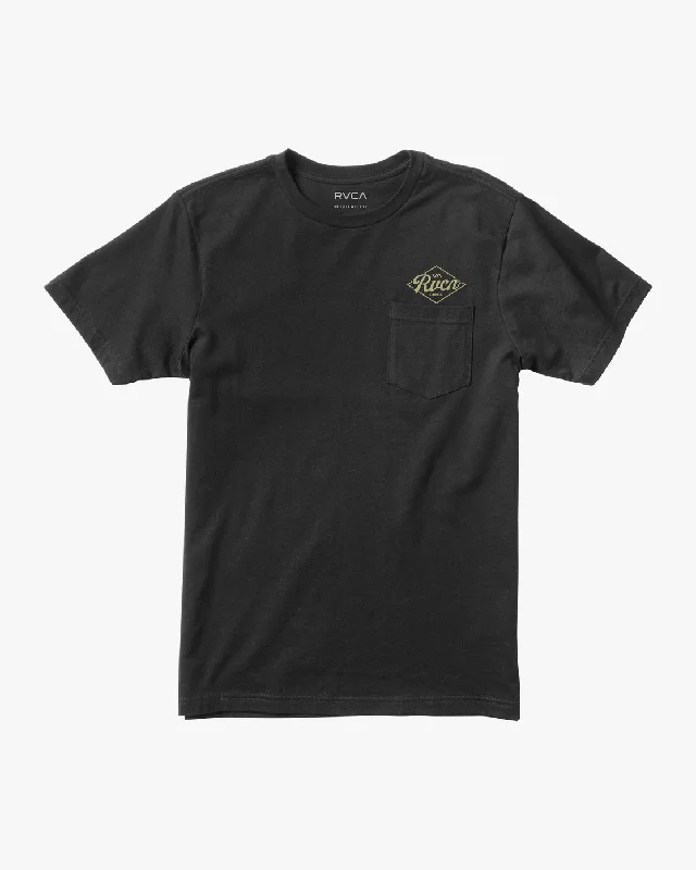 Men’s short-sleeve glum polos-RVCA Plate Tee - Black