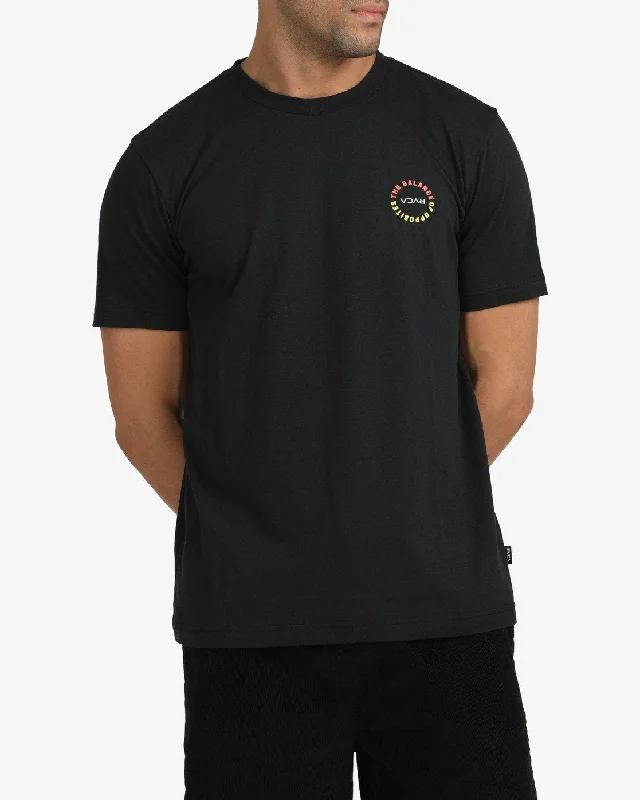 Men’s short-sleeve dote shirts-RVCA Rings Tee - Black