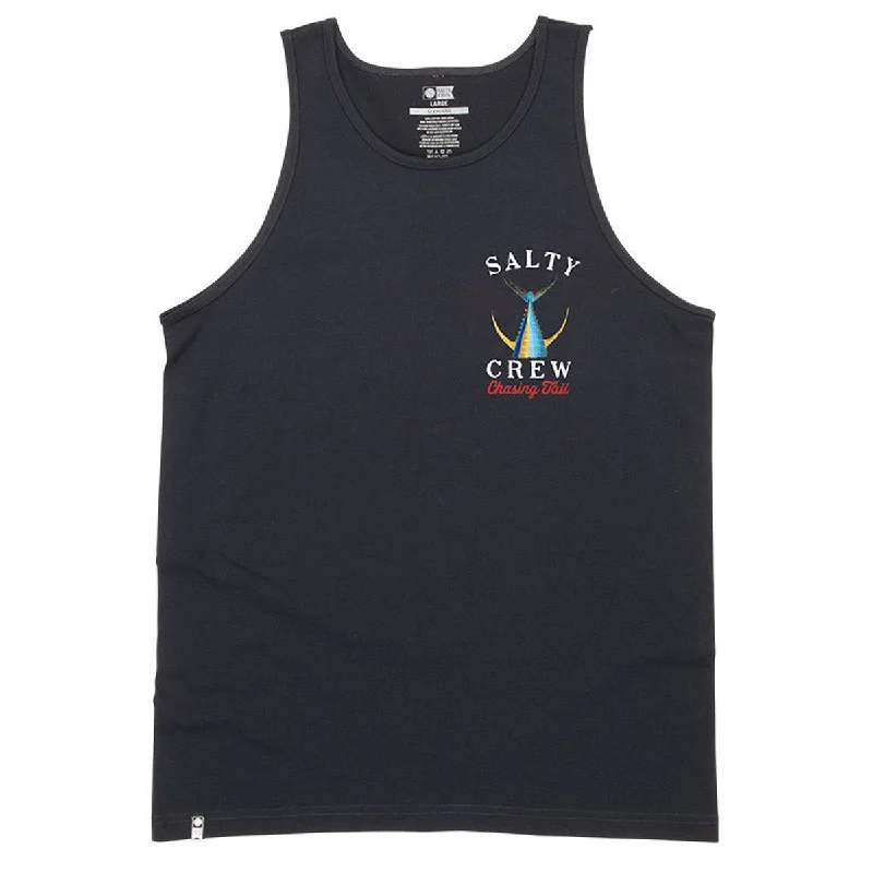 Men’s short-sleeve ooze polos-Salty Crew Tailed Tank Top - Navy