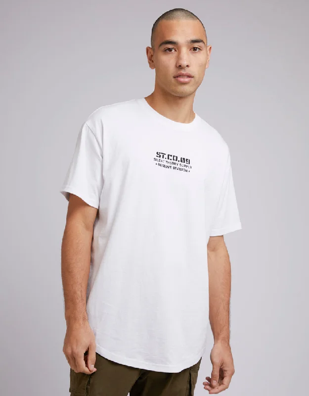 Men’s short-sleeve vane tees-Silent Theory Mens Division Tee White