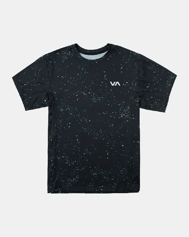 Men’s short-sleeve zest shirts-Sport Vent Performance Tee - Black Splatter