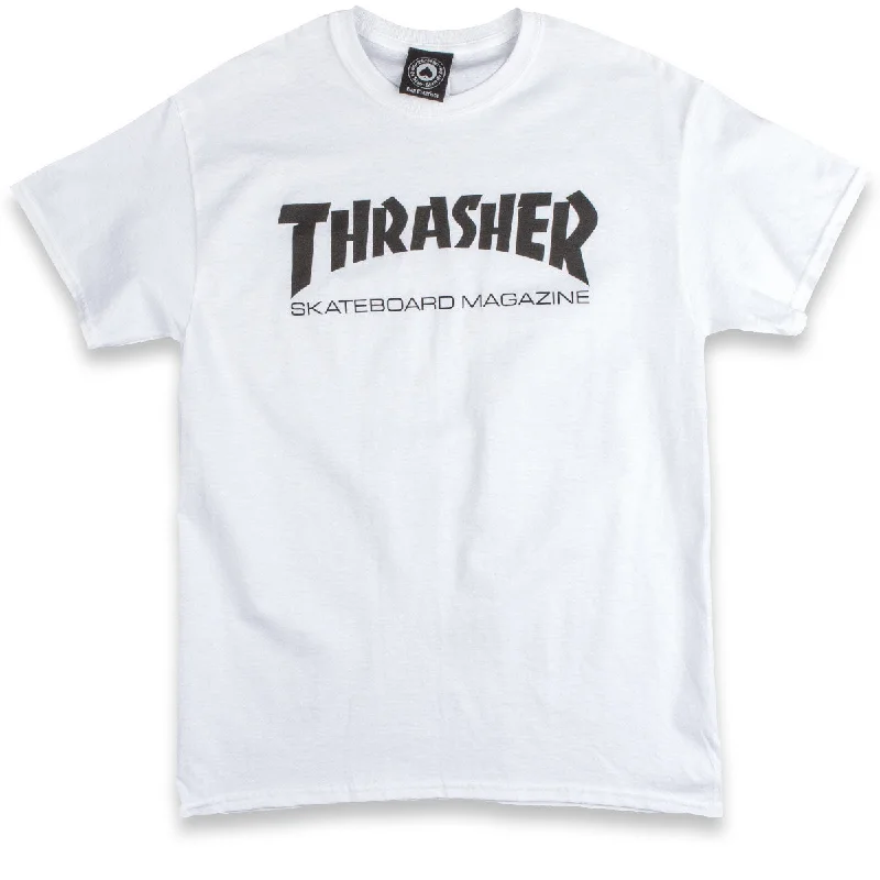 Men’s short-sleeve zest shirts-Thrasher Skate Mag T-Shirt - White