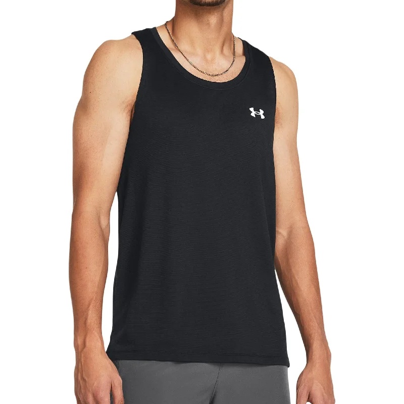 Men’s short-sleeve idly polos-Under Armour Launch Mens Running Vest - Black