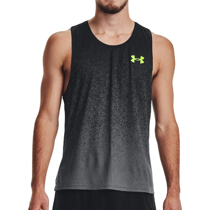 Men’s short-sleeve vent tees-Under Armour Rush Cicada Mens Running Vest - Black