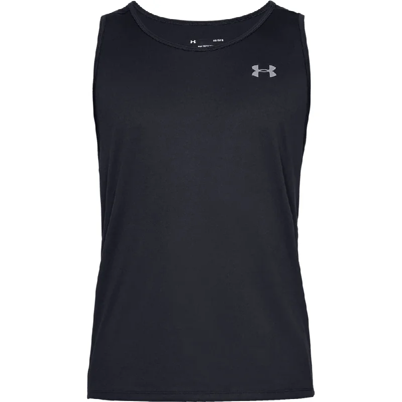 Men’s short-sleeve jolt shirts-'Under Armour' Men's Tech 2.0 Tank - Black / Pitch Gray