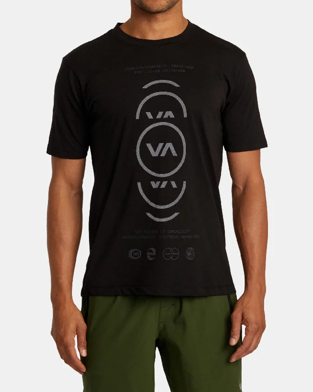 Men’s short-sleeve wisp polos-VA Circle Splitter Tee - Black