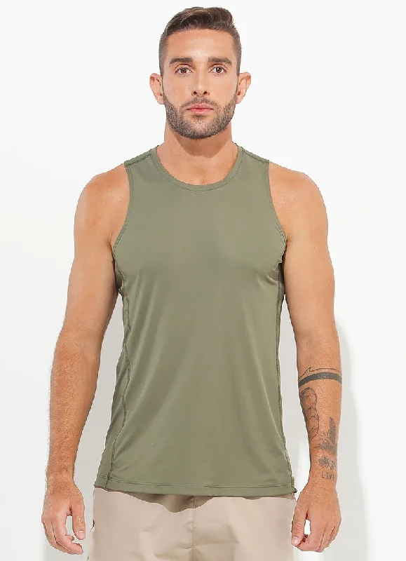 Men’s short-sleeve pelt shirts-A.O.P Tank (Alcaparra) UPF 50+