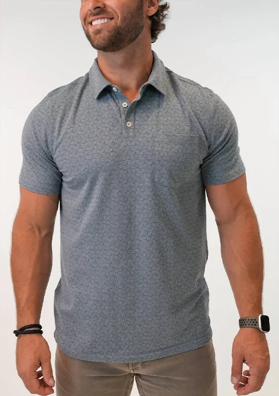 Men’s short-sleeve acme polos-Active Puremeso Print Polo In Waterloo