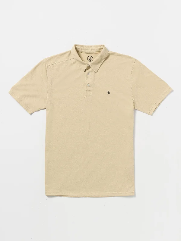 Men’s short-sleeve fizz tees-Banger Short Sleeve Polo - Sand