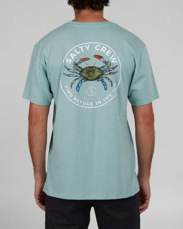 Men’s short-sleeve dusk tees-Blue Crabber Premium Tee - Mackerel