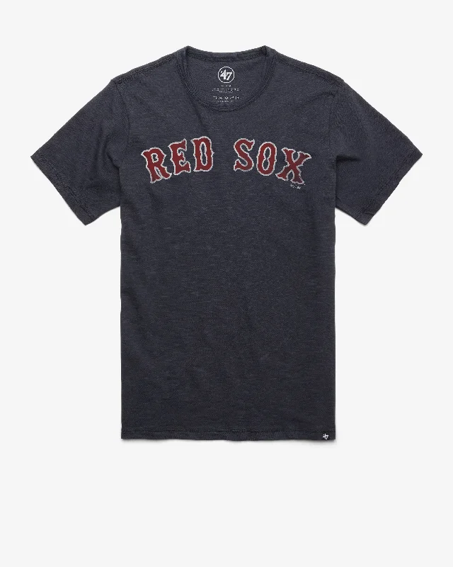 Men’s short-sleeve mire polos-BOSTON RED SOX GRIT WORDMARK '47 SCRUM TEE