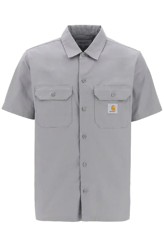 Men's bold mist-print shirts-Carhartt Wip Men's Short-Sleeved S/S Master Shirt