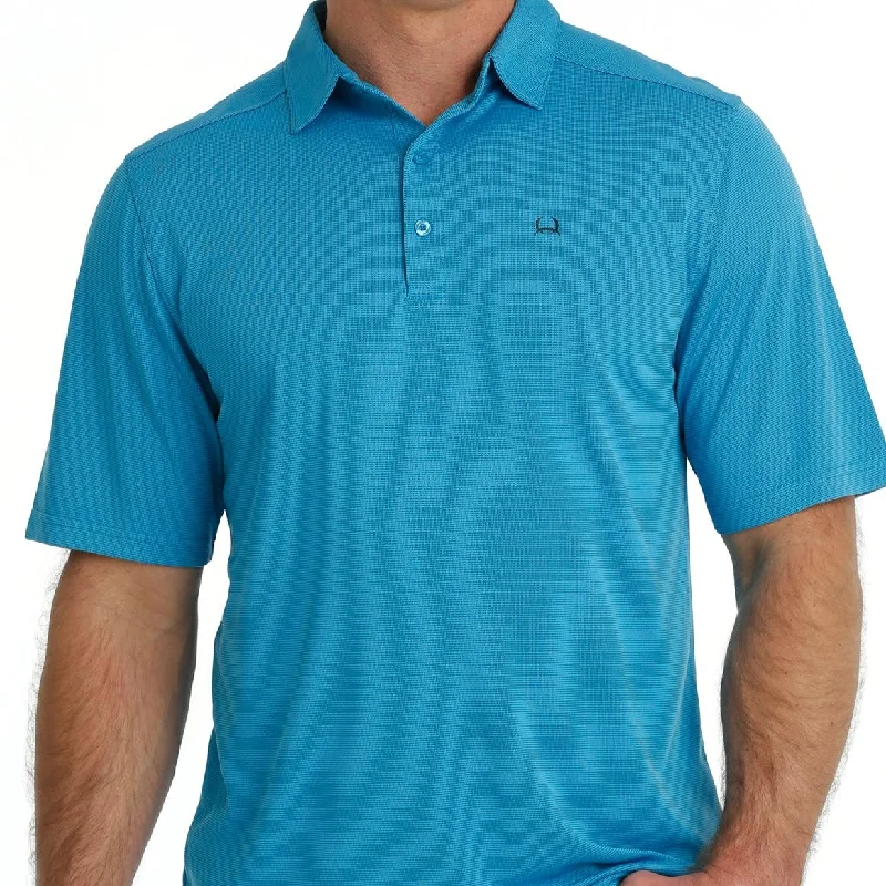 Men’s short-sleeve pelt tees-Cinch Men's Arenaflex Short Sleeve Polo in Blue