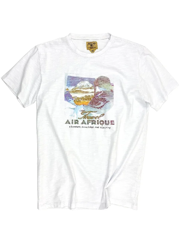 Men’s short-sleeve fawn shirts-Air Afrique T 5452