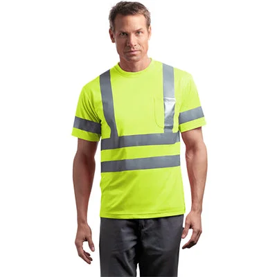 Men’s short-sleeve quid tops-CornerStone Short-Sleeve Hi-Vis T-Shirt, ANSI 107 Class 3