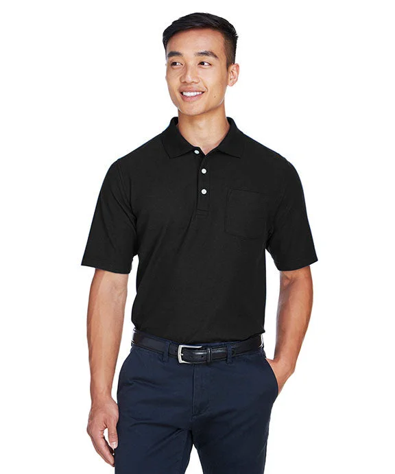 Men’s short-sleeve quid tops-DG150P - Devon & Jones Mens DRYTEC20™ Performance Pocket Polo Shirt