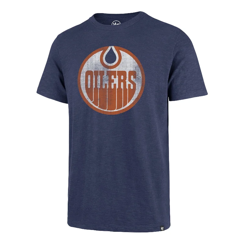 Men’s short-sleeve harp tees-EDMONTON OILERS VINTAGE GRIT '47 SCRUM TEE