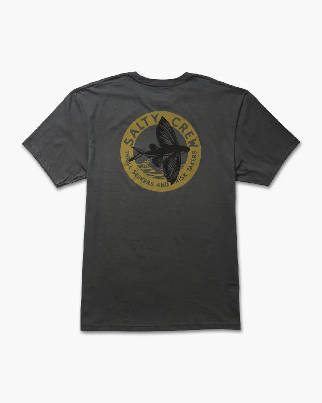 Men’s short-sleeve ooze polos-Fly By Premium Tee - Charcoal