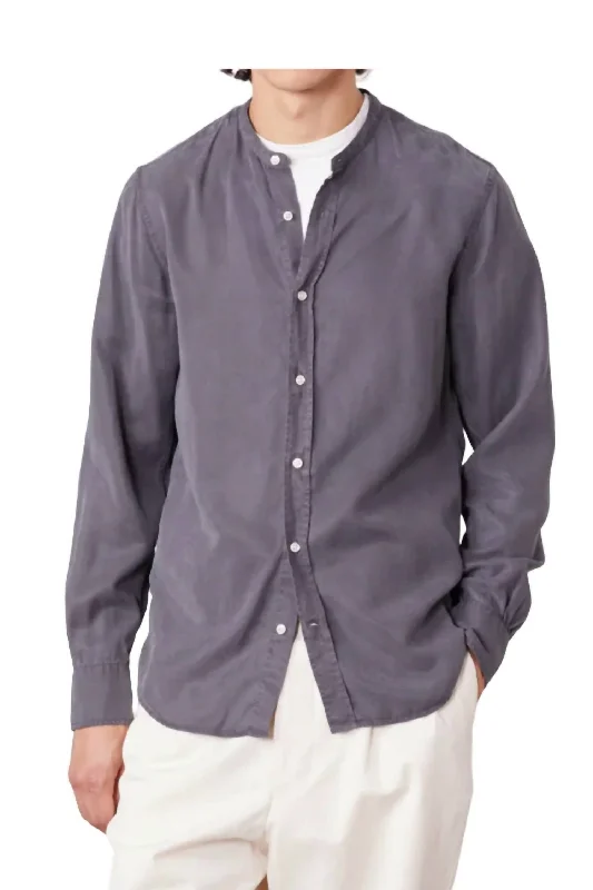 Men's luxury nova shirts-Gaspard Lyocell Shirt In Magnet