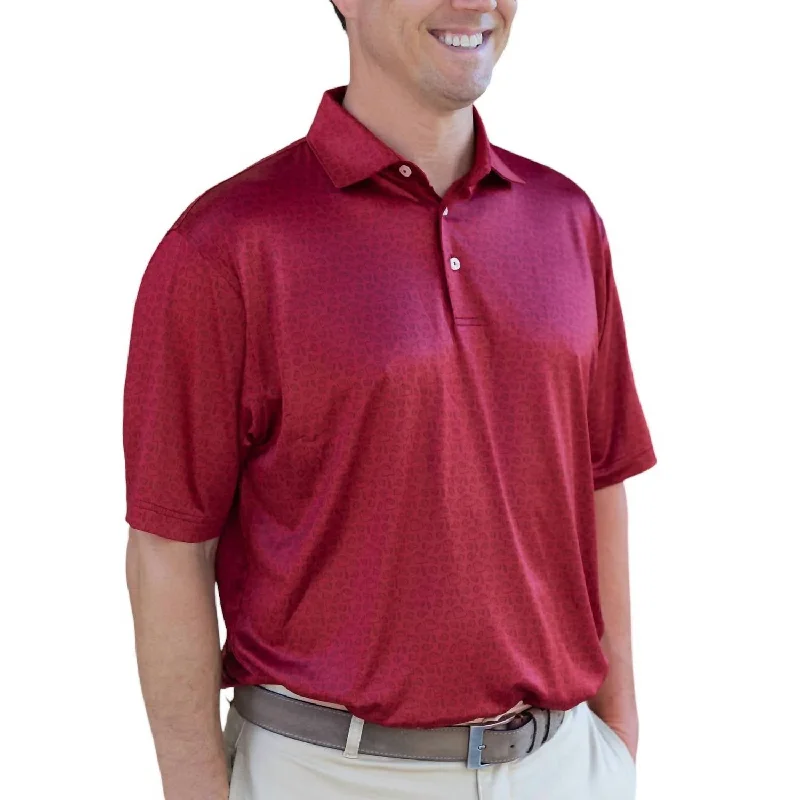 Men’s short-sleeve kink polos-Goal Line Performance Polo In Maroon