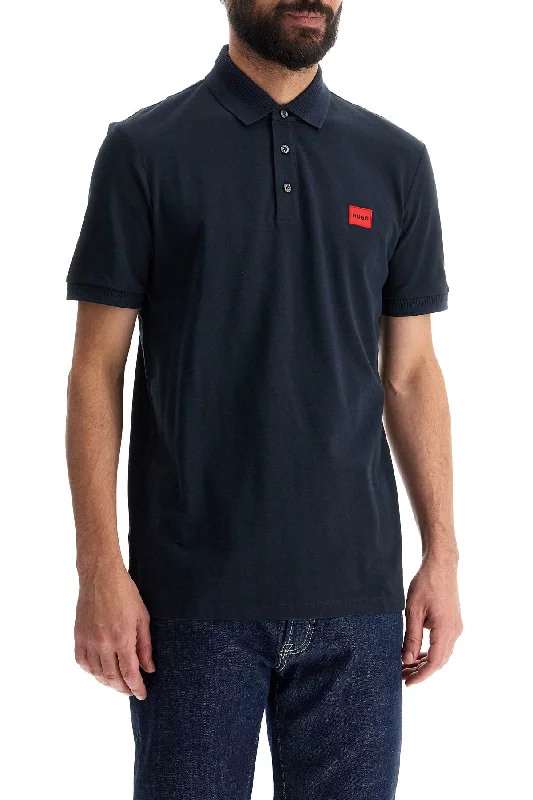 Men’s short-sleeve fizz tees-Hugo Polo Shirt With Logo Label