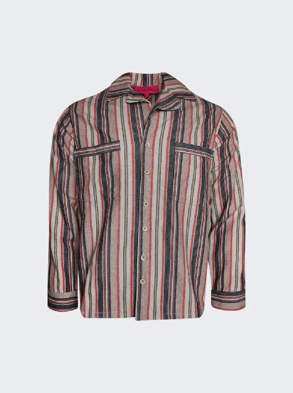 Men's classic hamlet shirts-Leisure Stipe Shirt