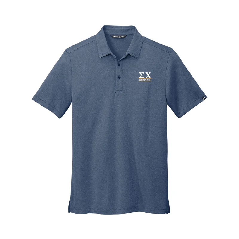 Men’s short-sleeve keel tops-Sigma Chi Letters Polo by TravisMathew