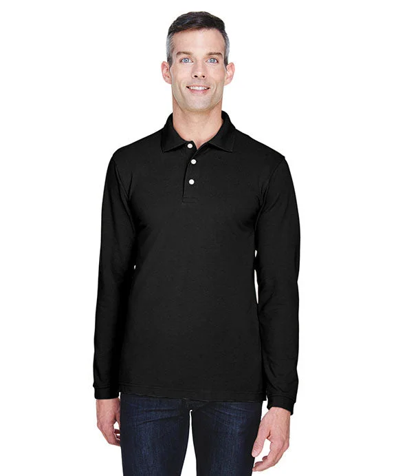 Men’s short-sleeve lilt tees-M265L - Harriton Mens 5.6 oz. Easy Blend™ Long-Sleeve Polo Shirt