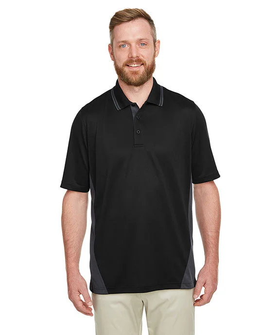 Men’s short-sleeve kink tops-M386 - Harriton Mens Flash Snag Protection Plus IL Colorblock Polo Shirt