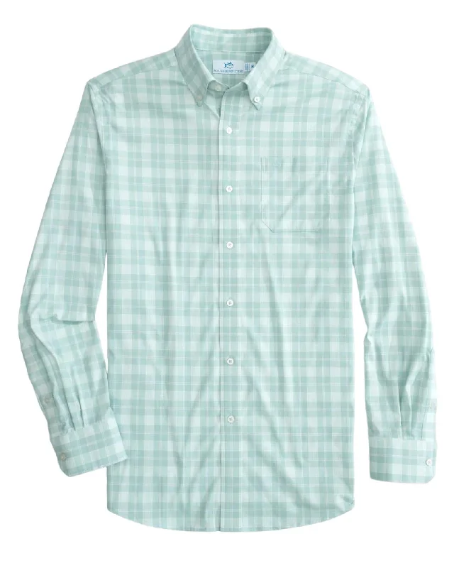 Men's formal micro-orbit shirts-Men's Intercoastal Sport Shirt In Morning Mist Sage