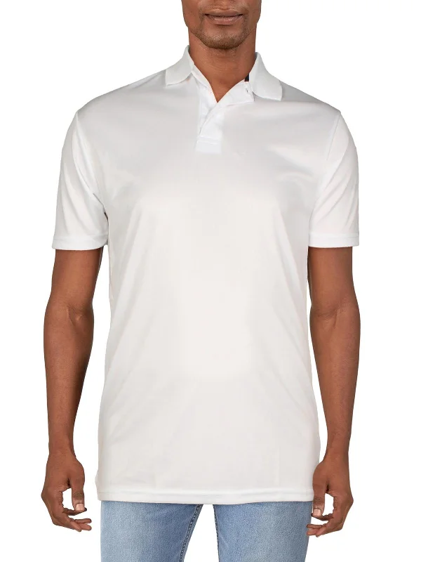 Men’s short-sleeve eave tops-Mens Moisture Wicking Collared Polo