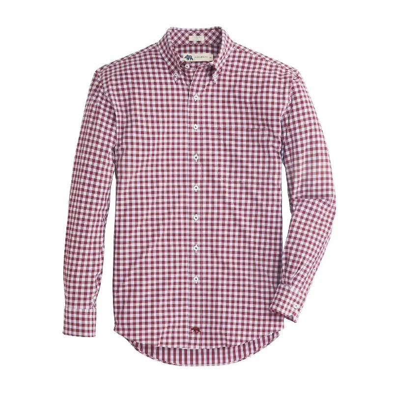 Men's bold orbit-weave shirts-Men's Oxbow Classic Fit Performance In Zinfandel