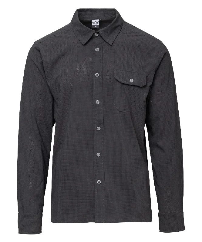 Men's elegant ridge-back shirts-Savage Perforated Shirt LS