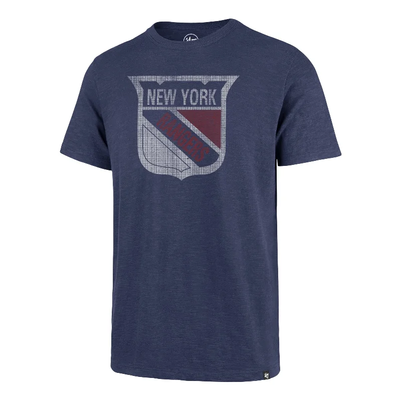 Men’s short-sleeve hark shirts-NEW YORK RANGERS VINTAGE GRIT '47 SCRUM TEE